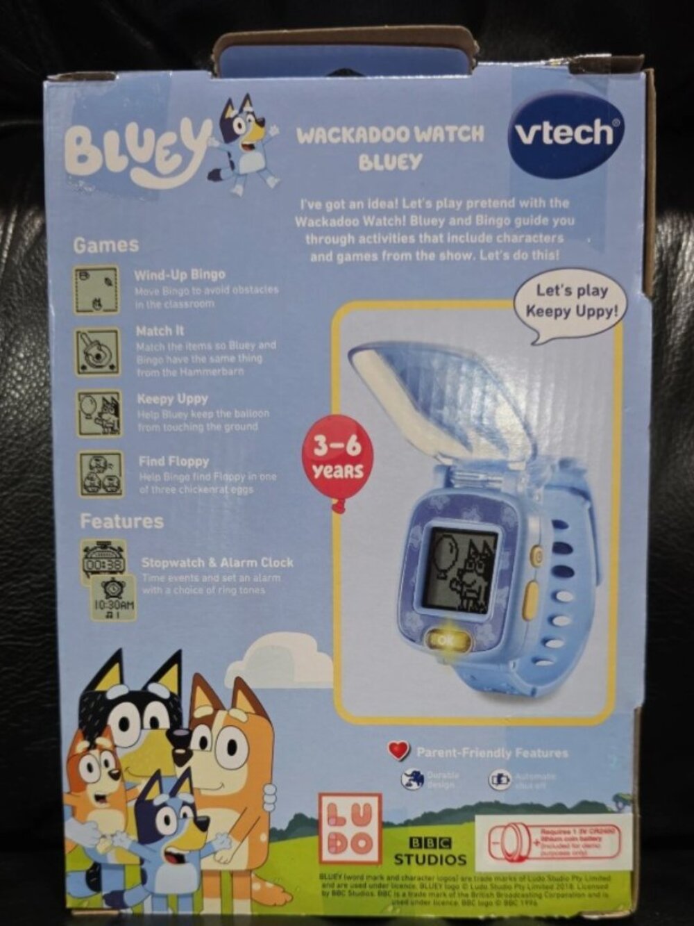 NIP Wackadoo Vtech BLUEY WATCH Activity Child Flip Up Toy Watch - Picture 3 of 9